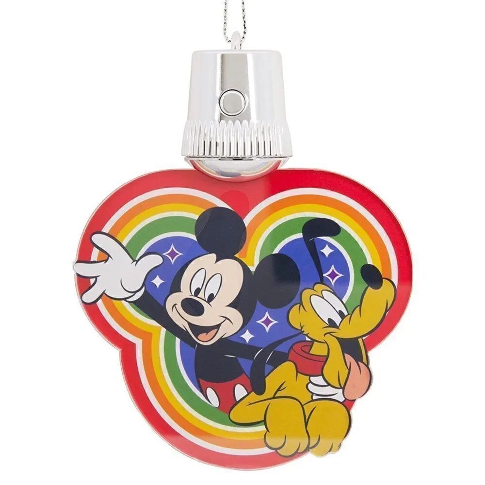 Hallmark Disney Mickey Mouse Pluto Light Up Christmas Tree Ornament 2022 NEW.